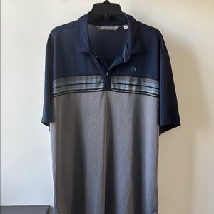 Men's Navy and GrayTravis Mathew Polo Shirt